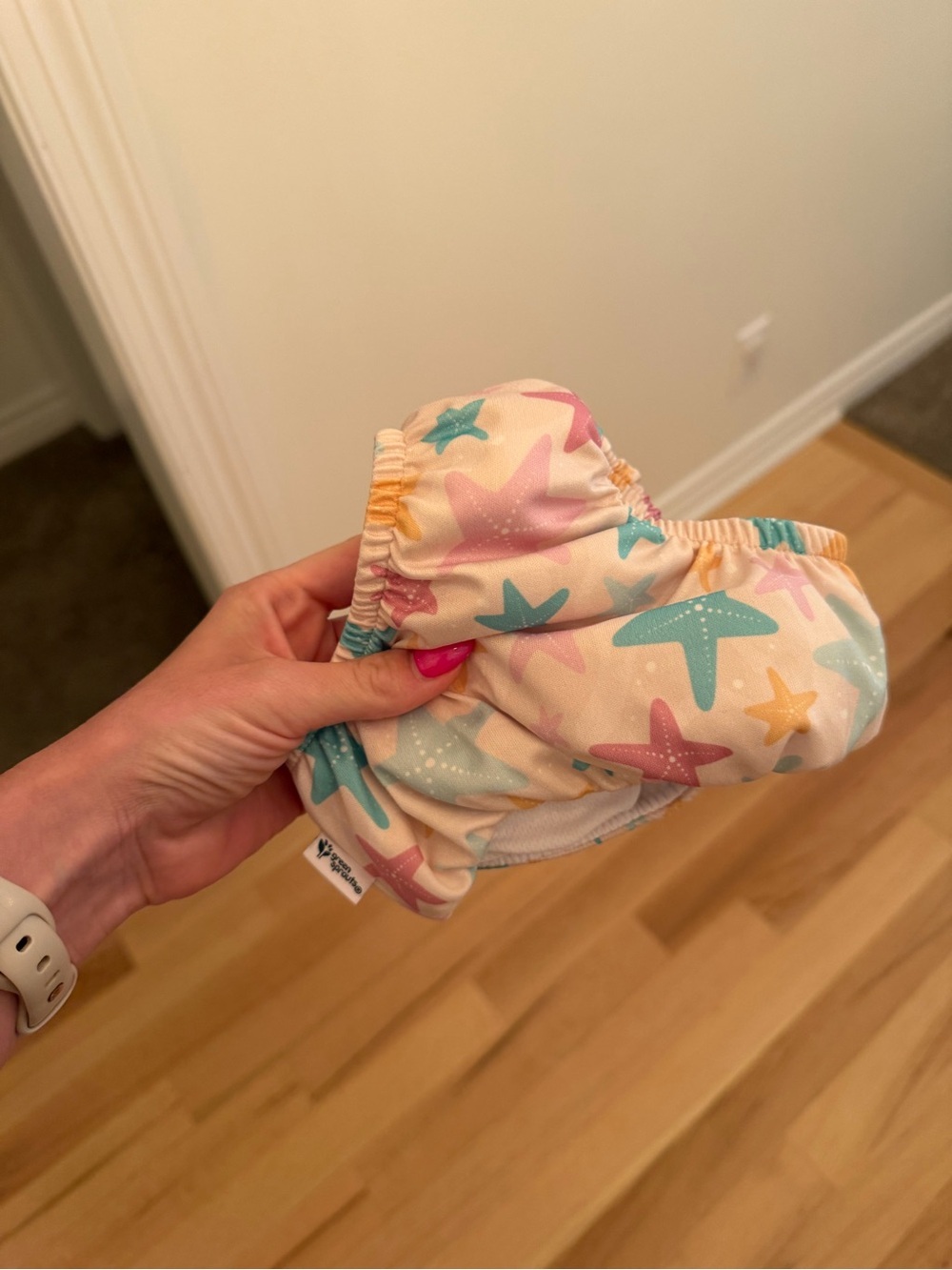 Reusable Kids Swim Diaper - Pastel Starfish Print